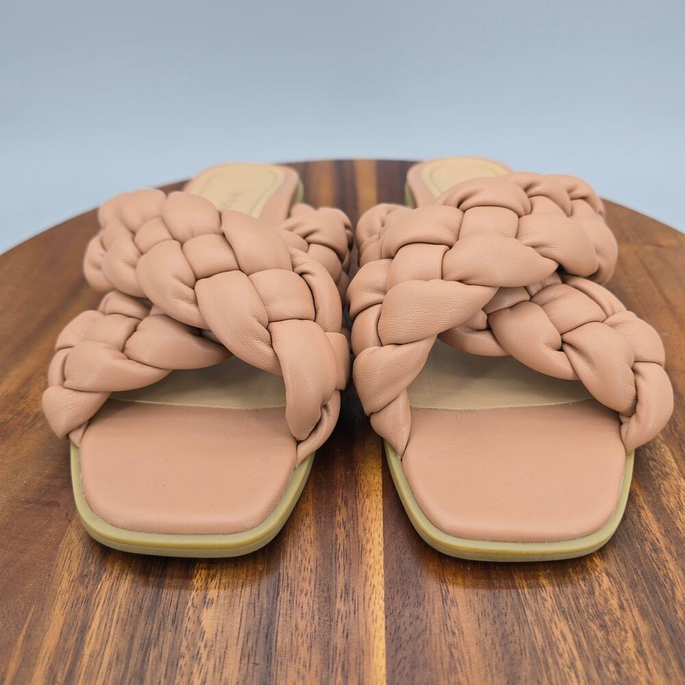 Vionic Kalina Sandals Womens 6.5 Braided Cross Strap Open Toe Orthotic Slides - Picture 2 of 7